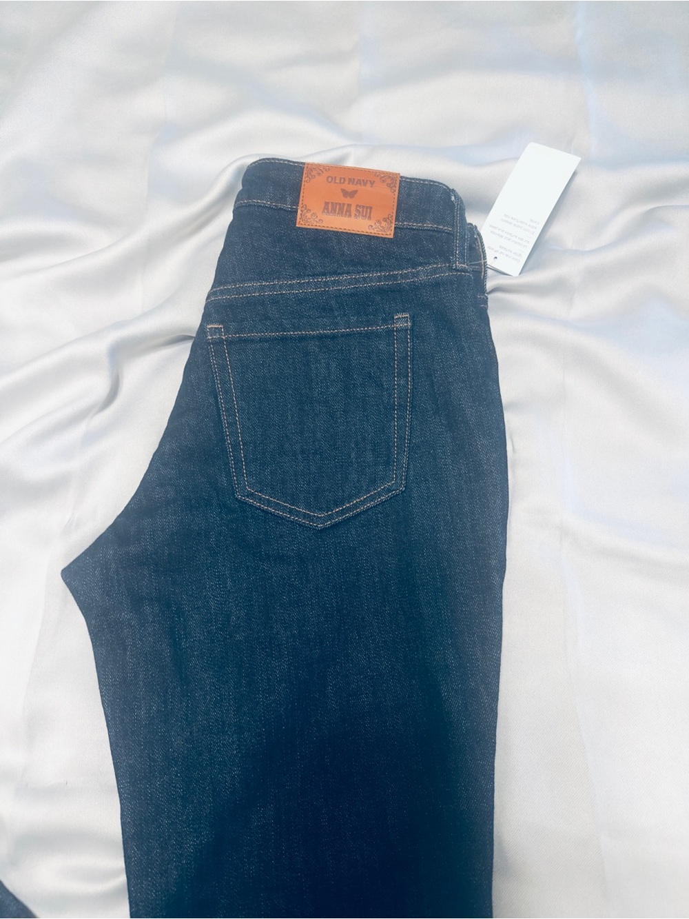 Rare!! Anna Sui Jeans NEW Bootcut Mid Rise Dark Blue Size 4 - Picture 4 of 10